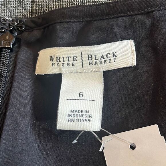 White House Black Market Gray Tweed Career Skirt - Women's Size 6 - Picture 3 of 4